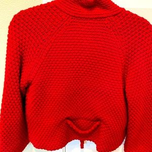 Beautiful red sweater / cape